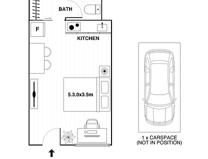 308/51 Rathdowne Street, Carlton, Melbourne CBD, 1房, 1浴, Apartment