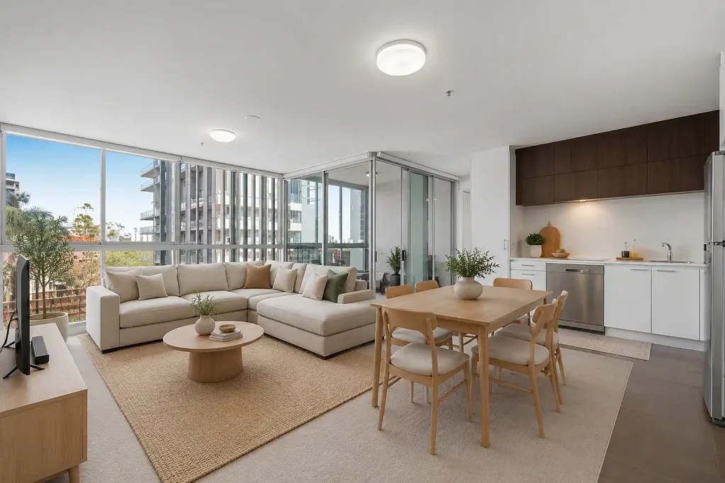 Kangaroo Point 2غرفة نوم Sophisticated Riverside Living in the Prestigious Peninsula Apartments