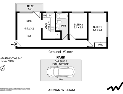 8/17 Wonga Street, Canterbury, South Western Suburbs, 2 habitaciones, 1 baños, Apartment