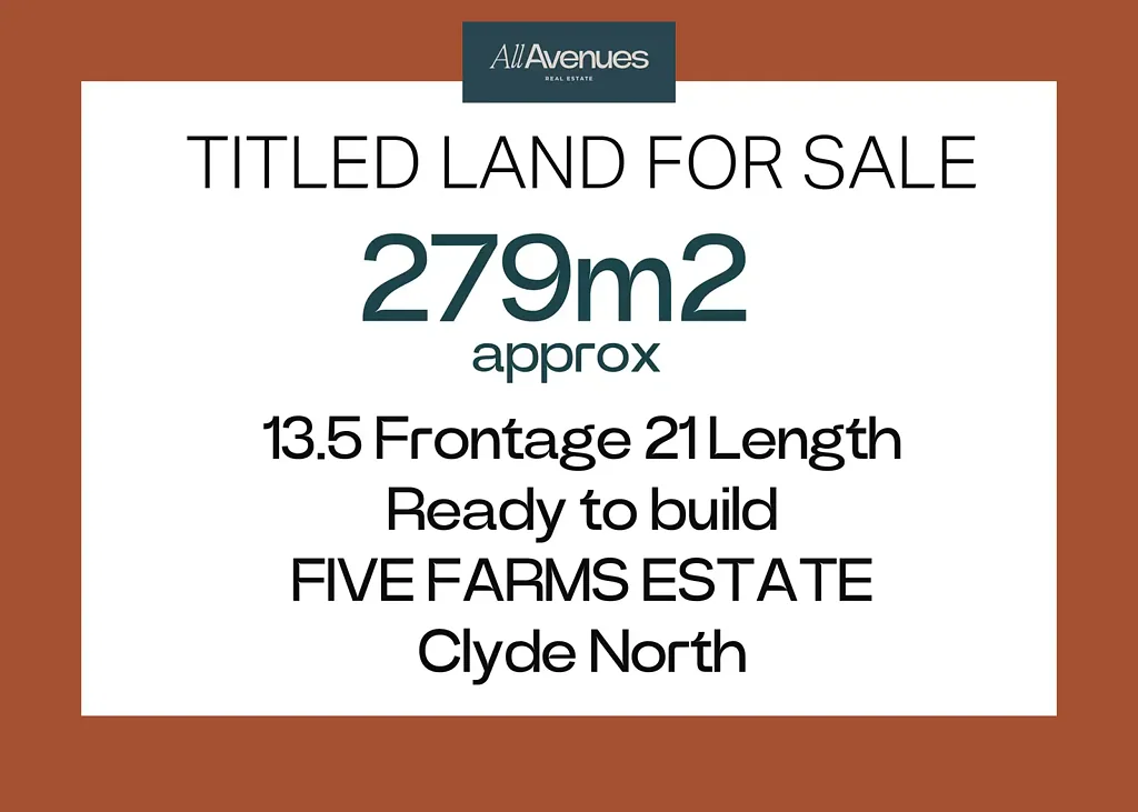 Clyde North TITLED LAND READY TO BUILD