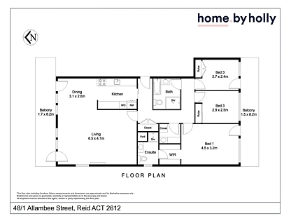 48/1 Allambee Street, Reid, ACT 2612, 3 slaapkamers, 2 badkamers, Apartment