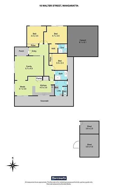 15 Walter Street, Wangaratta, VIC 3677, 3 habitaciones, 2 baños, House