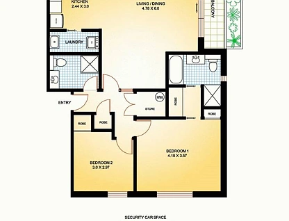 9/64 Shirley Road, Wollstonecraft, Lower North Shore, 2 Schlafzimmer, 2 Badezimmer, Apartment
