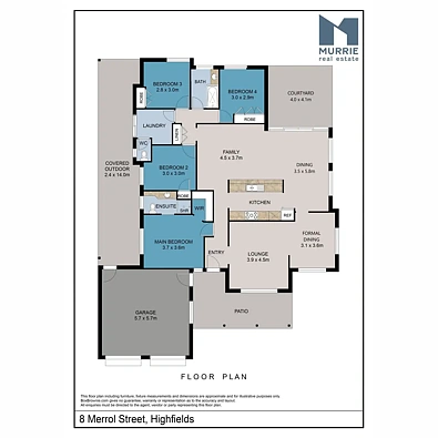 8 Merrol Street, Highfields, QLD 4352, 4 રૂમ, 2 બાથરૂમ, House