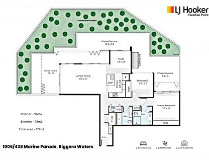 1006/438 Marine Parade, Biggera Waters, Gold Coast, 2 침실, 2 욕실, Apartment