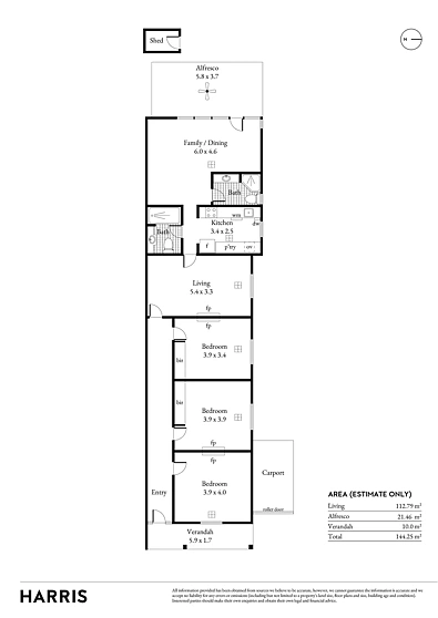 户型图 - 41 Gordon Street, Glenelg, SA 5045