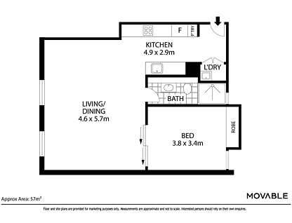 307/123 King Street, Newcastle, Newcastle, 1 rūma, 1 rūma horoi, Apartment