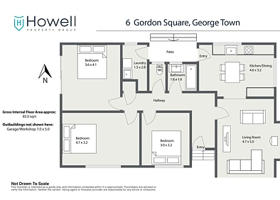 6 Gordon Square, George Town, TAS 7253, 3 rūma, 1 rūma horoi, House
