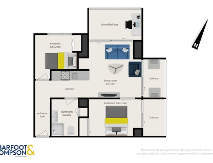 603/17 Amersham Way, Manukau, Manukau City, 2 غرف, 1 حمامات, Apartment