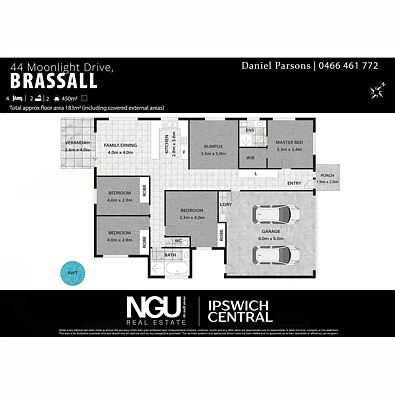 44 Moonlight Drive, Brassall, QLD 4305, 4 slaapkamers, 2 badkamers, House