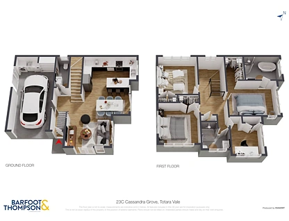 23C Cassandra Grove, Totara Vale, North Shore City, 3 રૂમ, 2 બાથરૂમ, House