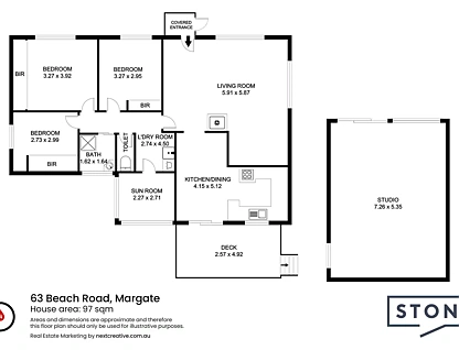 63 Beach Road, Margate, TAS 7054, 3 침실, 1 욕실, House