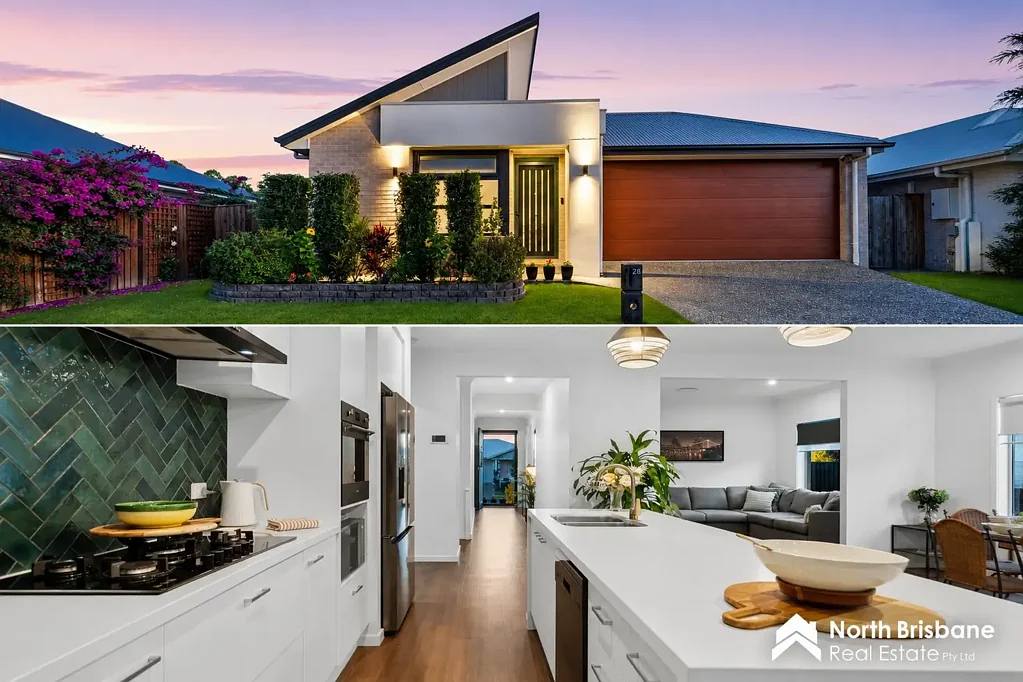 Burpengary 4房 现代斜屋顶设计 40mm Caesarstone台面 6.64kW太阳能系统 开放式生活空间 主套房带套间 多功能第四卧室 Premium Family Living Meets Modern Luxury