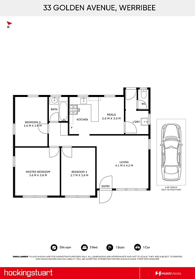 33 Golden Avenue, Werribee, VIC 3030, 3 slaapkamers, 1 badkamers, House