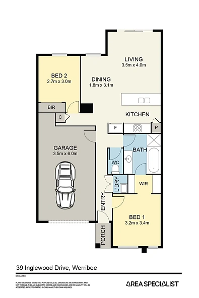 39 Inglewood Drive, Werribee, VIC 3030, 2房, 1浴, House