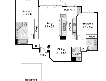 403/107 Beach Street, Port Melbourne, Melbourne CBD, 2房, 2浴, Apartment