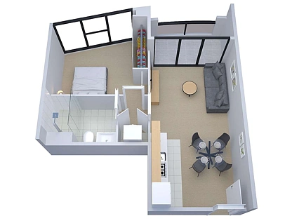 2013/9 Power Street, Southbank, Melbourne CBD, 1 phòng ngủ, 1 phòng tắm, Apartment