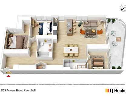 502/15 Provan Street, Campbell, ACT 2612, 3部屋, 2バスルーム, Unit