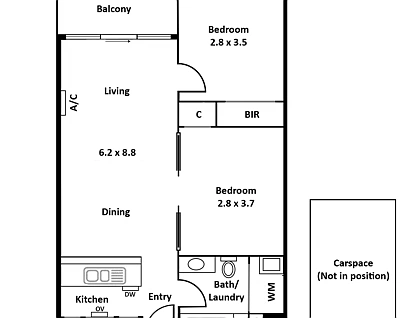 512/166 Rouse Street, Port Melbourne, Melbourne CBD, 2 غرف, 1 حمامات, Apartment