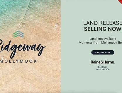 11 Matron Porter Drive 'Ridgeway Mollymook', Mollymook Beach, South Coast, 0 ห้องนอน, 0 ห้องน้ำ, Section