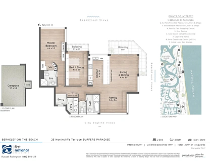 10/25 Northcliffe Terrace, Surfers Paradise, Gold Coast, 2 Schlafzimmer, 2 Badezimmer, Apartment