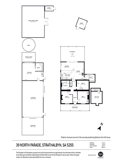 户型图 - 39 North Parade, Strathalbyn, SA 5255