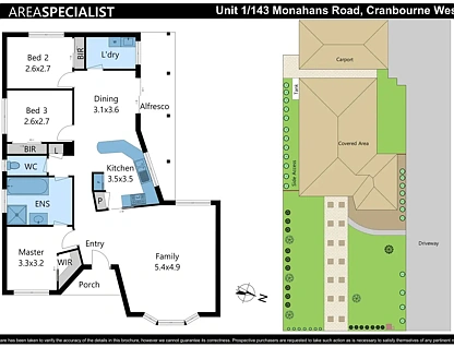 1/143 Monahans Road, Cranbourne West, South East Melbourne, 3房, 1浴, House