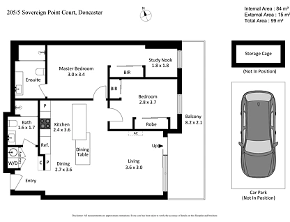 205/5 Sovereign Point Court, Doncaster, Inner East Melbourne, 2 phòng ngủ, 2 phòng tắm, Apartment