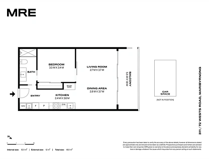 311/72 Wests Road, Maribyrnong, North West Melbourne, 1 Bedrooms, 1 Bathrooms, Apartment