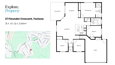 Plano ng Bahay - 37 Flounder Crescent, Toolooa, QLD 4680