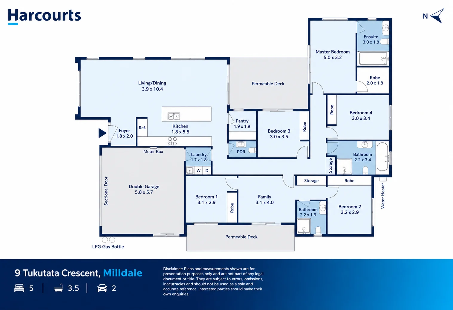 9 Tukutata Crescent, Milldale, Rodney, 5房, 3浴, House