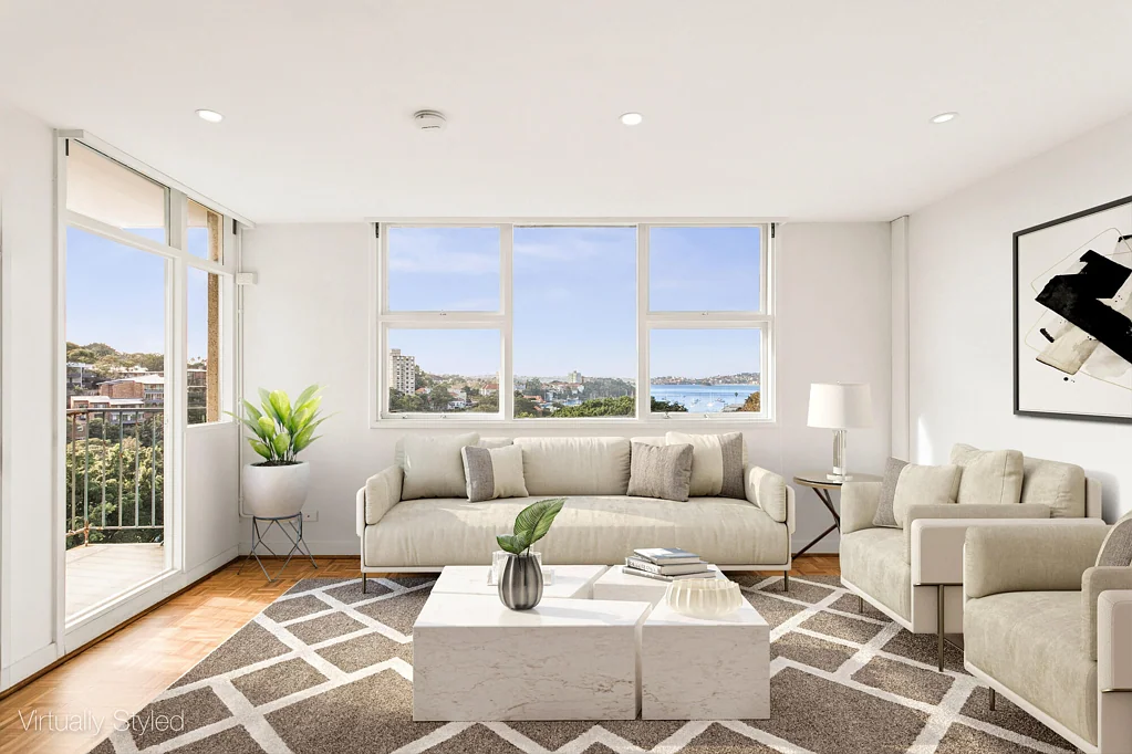 North Sydney 1ห้องนอน Light-Filled Apartment with Harbour Views and Exceptional Convenience