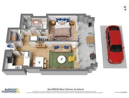 902/8 Albert Street, Auckland Central, Auckland City, 1 ਕਮਰੇ, 1 ਬਾਥਰੂਮ, Apartment