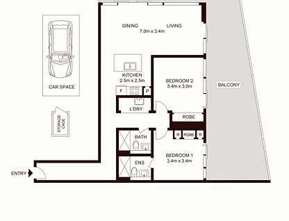 801/500 Pacific Highway, St Leonards, Lower North Shore, 2 chambres, 2 salles de bain, Apartment