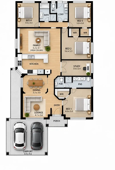 Plano ng Bahay - 17 Bronzewing Avenue, Ellenbrook, WA 6069