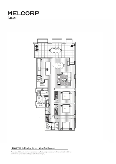 1003/288 Adderley Street, West Melbourne, VIC 3003, 3 rūma, 2 rūma horoi, Apartment