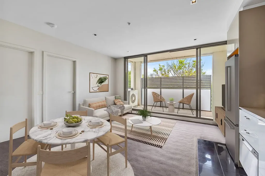 Malvern East 2房 新地毯全屋铺设 现代厨房不锈钢电器 开放式起居带私 balcony 分体空调 安保大楼近交通购物咖啡馆 马龙东黄金地段 The Brief: Modern Living in the Heart of Malvern East