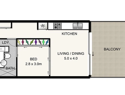 704/151 George Street, Brisbane City, Brisbane - Inner City Region, 1 ਕਮਰੇ, 1 ਬਾਥਰੂਮ, Apartment