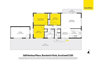 16B Nerissa Place, Randwick Park, Manukau City, Auckland, 3 Bedrooms, 1 Bathrooms, House