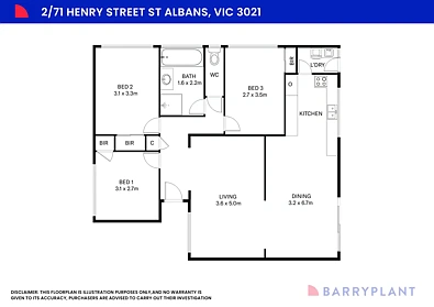 2/71 Henry Street, St Albans, VIC 3021, 3 slaapkamers, 1 badkamers, Unit