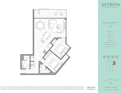 802/5-7 Irving Street, Box Hill, Inner East Melbourne, 2房, 2浴, Apartment