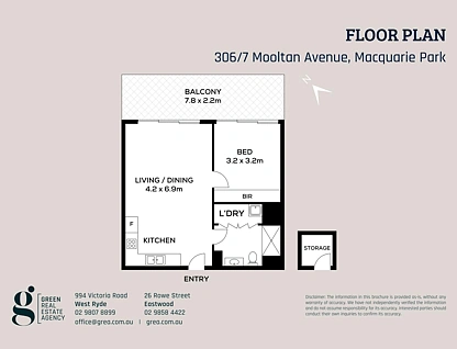 306/7 Mooltan Avenue, Macquarie Park, Upper North Shore, 1 rūma, 1 rūma horoi, Apartment