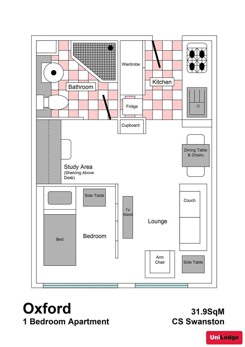 Carlton 1ਬੈੱਡਰੂਮ Studio Student Only for $150-165,000