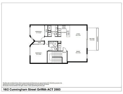 16/2 Cunningham Street, Griffith, Inner South, 2部屋, 2バスルーム, Apartment