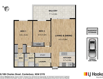 705/10B Charles Street, Canterbury, South Western Suburbs, 2 कमरे, 2 बाथरूम, Apartment