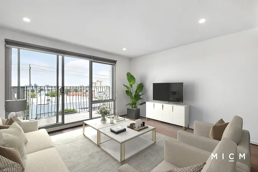 West Melbourne 1房 城市边缘珍稀公寓 高回报投资·CBD步行距离·高端石材厨房·全景阳台·安全停车·豪华浴室·实木地板·高效冷暖系统 Executive Retreat with Work-from-Home Ease
