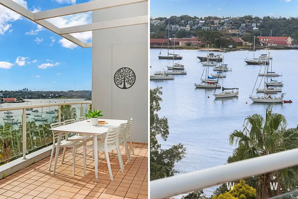 Drummoyne 2房 阳光充足顶层 两居室港湾景 开放式布局 Smeg厨房 Master带水景 环绕阳台 娱乐空间齐全 Top-Floor Elegance and Stunning Harbour Views