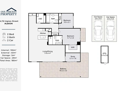 74/32 Agnes Street, Albion, QLD 4010, 2房, 2浴, 公寓