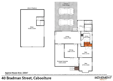 40 Bradman Street, Caboolture, QLD 4510, 3房, 2浴, House