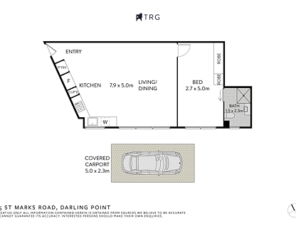 7/5 St Marks Road, Darling Point, Eastern Suburbs, 1 phòng ngủ, 1 phòng tắm, Apartment